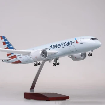 1:130 Masto 47cm Modelis Lėktuvas B787 Dreamliner Orlaiviai, American Airlines, Su Šviesa Diecast Dervos Colelction Ekranas Dovanos Žaislas