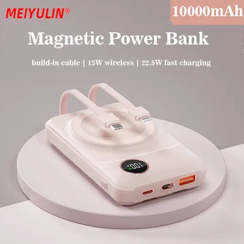 10000mAh Magnetinės Galios Banko Belaidžio Greito Įkrovimo Powerbank Nešiojamų 22.5 W Išorės Atsarginę Bateriją, Skirta iPhone 14 Xiaomi 