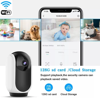 1080P IP Kamera, WiFi Kūdikio stebėjimo Belaidė Naktinio Matymo Kamera Patalpų Apsaugos AI Sekimo Garso ir Vaizdo Stebėjimo Kamerą