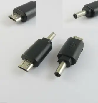 1pcs Black 3.5 x 1,1 mm DC Maitinimo Male Kištukas Micro 5 Pin Male USB Adapteris Jungtis