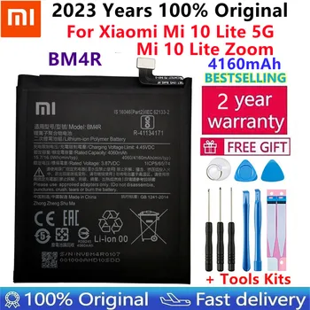 2023 Metų Xiao Mi Originalus BM4R Baterija Xiaomi Mi 10 Lite 5G BM4R Originali Pakeitimo Telefono Baterija 4160mAh Su nemokamais Įrankiais