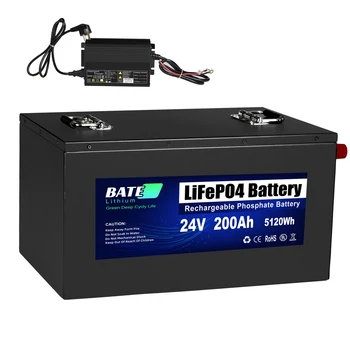 24v 200ah Ličio geležies Fosfato Baterijų Gamintojo 24V 200Ah Lifepo4 Baterija