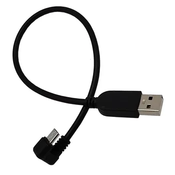 30cm U-Tipo Alkūnė Micro 5P Male USB A Male Duomenų Kabelis Įkrauti 