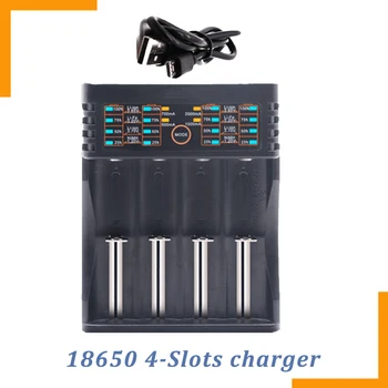 4 Slots 18650 Baterijos Kroviklis Pažangi Greitai Indikatorius USB Įkroviklis Li-ion Baterijos Nešiojamų Apmokestinimo 18500 16340