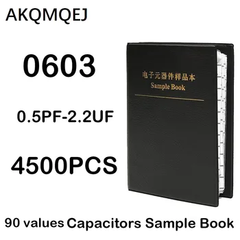 4500 VNT kondensatorius mėginio knygos kondensatorius banko 0603 klasifikacija paketas 90 vertės 50