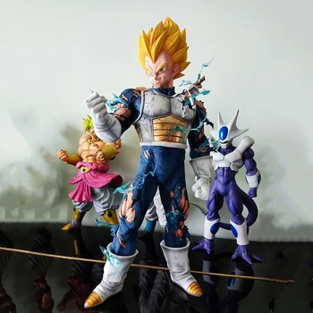 46cm, Bandai Pav Anime Dragon Ball Z GK Super Saiyan Vedžitas Veiksmų Skaičius, PVC, Kolekcines, Ornamentas, Dekoratyvinis Paveikslas Lėlės Žaislas