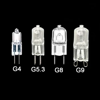 5vnt Halogeninė Lempa Lempos Lemputė 12V 110V, 220V, G4, G5.3 G8 G9 Didelio Ryškumo