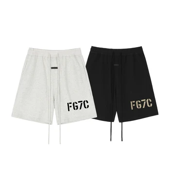 7 Kolekcija Mados Vasaros Šortai FG7C Laiškas Spausdinti Vyrų Hip-hop Streetwear Laisvi Šortai Aukštos Kokybės Raišteliu Trumpas