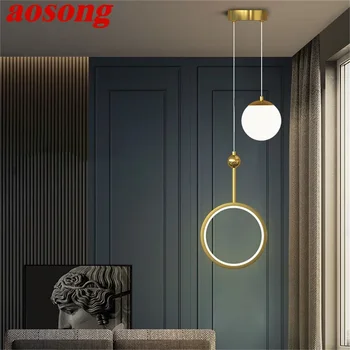 AOSONG Šiaurės Pakabukas Šviesos Šviestuvai LED Šiuolaikinio Paprasta Lempa Dekoratyvinis Namų Kambarį