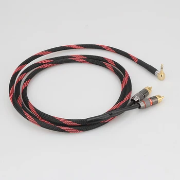 Aukštos Kokybės hifi rca kabelis Garso signalo laidas JACK kištukas 3.5 mm, viena su dviem RCA Sąsaja hifi garso stiprintuvas