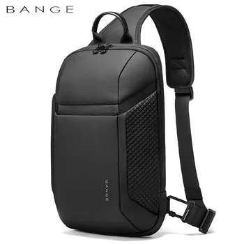 BANGE Multi funkcinis Vyrų Oksfordo Crossbody Bag Anti-theft Pečių Krepšiai Trumpą Kelionę Messenger USB Įkrovimo Krūtinės Krepšys Pack