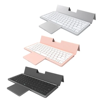 BT 5.2 Tablet klaviatūra su PU Sulankstomas Stovas 250mAh Įkrovimo