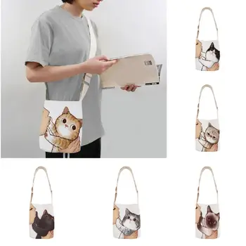 Bučiavosi kačiukas mados medvilnės ir lino pečių maišą spausdinimo messenger paplūdimio kelionės rankinę moteris maišo lady krepšys