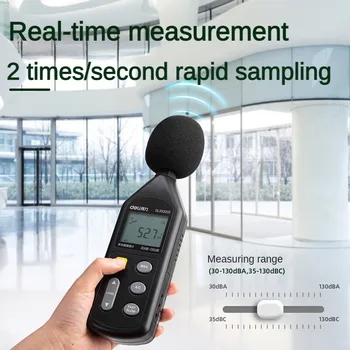 Deli rankiniai skaitmeninio garso triukšmo lygio matuoklis testeris garso detektorius 30-130db su AC svertinis garso garso lygio detektorius