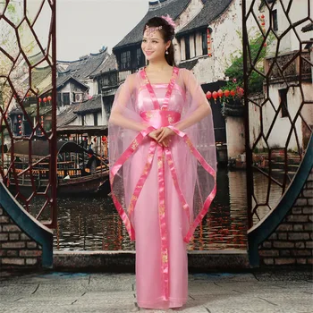Hanfu Moterų Kinų Stiliaus Suknelė Šifono Hanfu Veiklos Kostiumas Patobulintas Tango Kostiumų Senovės Kostiumas