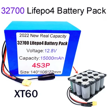 Lifepo4 Batterie Pack 4S 3P 12,8 V 15Ah 4S 40A 100A Ausgewogene BMS für Elektrische įkrovos und Unterbrechungsfreie Netzteil 12V