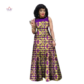 Nauja Stiliaus Vasaros Afrikos Suknelės Moterims 2021 Afrikos Spausdinti Drabužių Rankovių Seksualus Maxi Suknelė Plius Dydis BRW WY1341