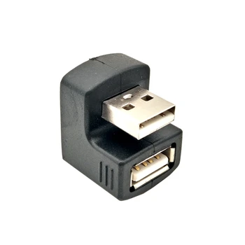Neue Iki oderio unten Rechts Abgewinkelt USB 2,0 Adapteris A Stecker auf Buchse Verlängerung 90 180 Grad Schwarz