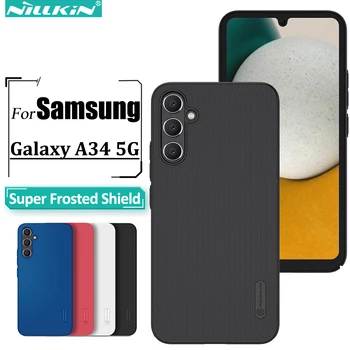 Nillkin Samsung Galaxy A34 5G Atveju Matinio Skydas, Prabangos KOMPIUTERIO Kietąjį Apsaugos Galinį Dangtelį