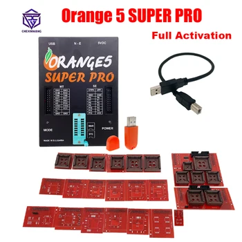 Orange5 Super Pro Visą Aktyvinimo V1.36 V1.35 Orange 5 Profesionalaus Programavimo Įrankį, Su Pilna Adapteris OBD2 Auto Programuotojas
