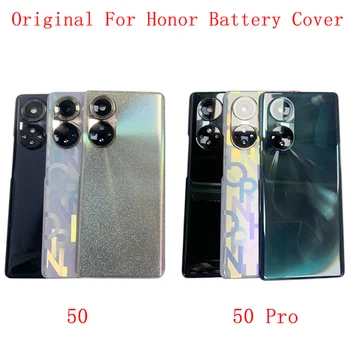 Originalus Baterijos Dangtelis Galinių Durelių Atgal Atveju Būsto Huawei Honor 50 50 Pro Galinį Dangtelį su Fotoaparato Objektyvą Logotipą, Remontas, Dalys