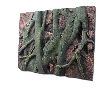 Roplių Lauke 3D Fone Putų Apželdinimas medžių šaknys Modelis Gecko Driežas Vėžlio Tarantula Varlė Vivarium Terariumai Apdaila