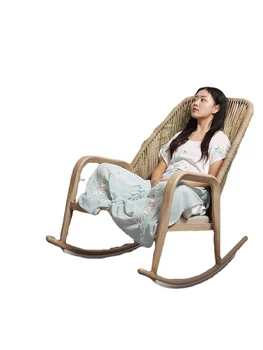 Supamoji kėdė, kėdė namų balkono patalpų laisvalaikio rotango kėdės Šiaurės tingus plauko lengva kėdė paprasta supamoji kėdė derinys
