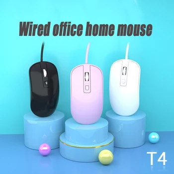 T4 Pelės, Tylus, USB lizdas, Kompiuterio, Nešiojamojo kompiuterio Darbalaukio, Nešiojamas, Tvirtas Biuro, Namų Laidinio Pelės