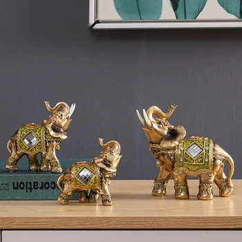 Tailando dervos amatų Dramblys naujus namus produktų trys drambliai kūrybos Instagram papuošalai dramblys apdaila