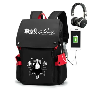 Tokijo Revengers Lauko Kelionės Krepšys USB Maišelį Animacinių filmų Spausdinimo Maišelį Vaikams Laisvalaikio Kuprinė Maišelis Paauglių Studentų Mokyklos Maišą