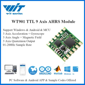 WitMotion WT901 TTL & I2C 9 Krypties Jutiklis Skaitmeninis Kampas + Akselerometro + Giroskopas + Elektroninis Kompasas MPU9250 PC/Android/MCU
