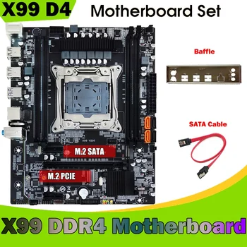 X99 Kompiuterio Plokštę +Pertvara+SATA Kabelis LGA2011-3 DDR4 Paramos 4X32G Už 5820K E5-2678 V3 E5 2676 V3 E5 2696 V3 CPU