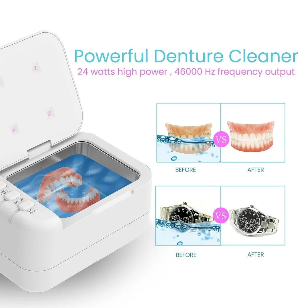 2023 Naujas Ultragarsinis Švaresnis Mašina Dantų Apsauga - Savarankiškai Pasirinkti Valymo Rūšių dantų Protezus Aligner Žiedas - 200ML