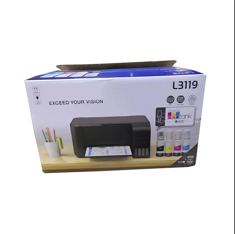 Karšto pardavimo dye ink 4 spalvų nuolat rašalinis spausdintuvas pardavimo A4 Modelis Darbalaukio rašalinis spausdintuvas EPSON L3100/ L3110/L3118/L3119