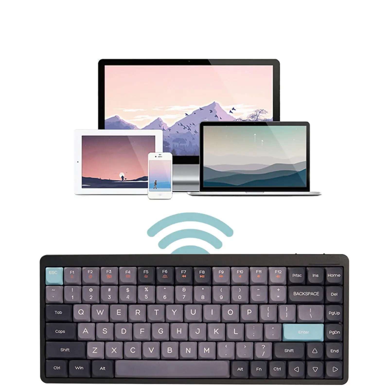 Mechaninė Žaidimų Klaviatūra Ryškumas Reguliuojamas, Patvarus, Laidinis USB RGB Apšvietimas Ultra plonas kompiuterio Klaviatūra Yk75 Nešiojamas KOMPIUTERIS