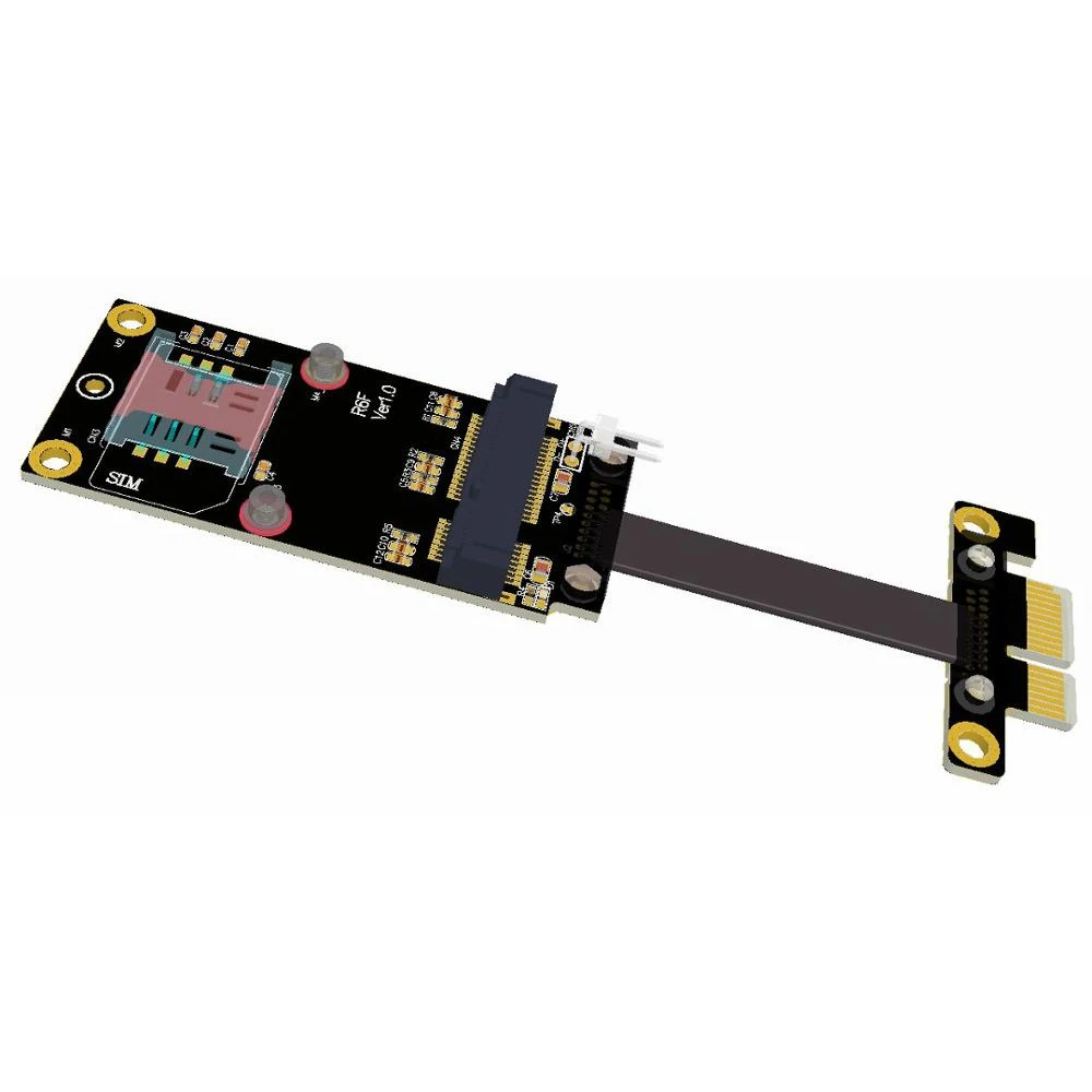 PCIe x1 išplėtimo laidą perduodama mini PCIe wireless kortelę mpcie kabelis PCIE Didelės spartos perdavimo