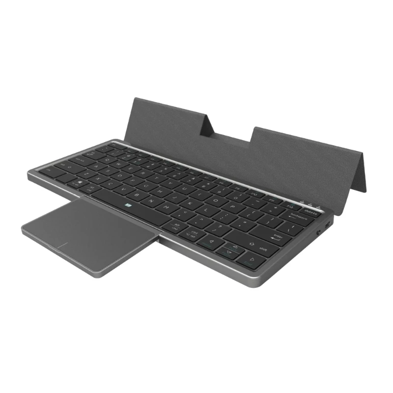 BT 5.2 Tablet klaviatūra su PU Sulankstomas Stovas 250mAh Įkrovimo