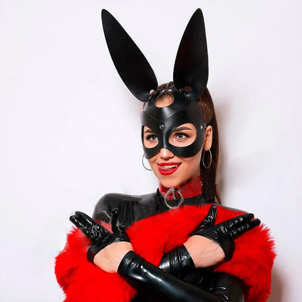 Moteris Juodos Odos Anime Cosplay Pusę Veido Katės Kaukė Juokingi Kostiumai, Gotikinio Steampunk BDSM Helovinas Rave Drabužius Festivalio Dovana
