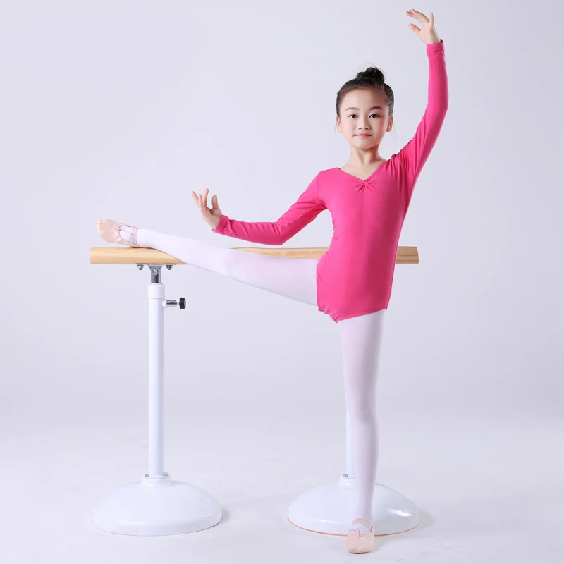 Vaikai Bowknot Šokių Triko Vaikus ilgomis Rankovėmis Šokių Bodysuit Medvilnės Gimnastikos Triko Ballerina Etape Mokymo didmeninės